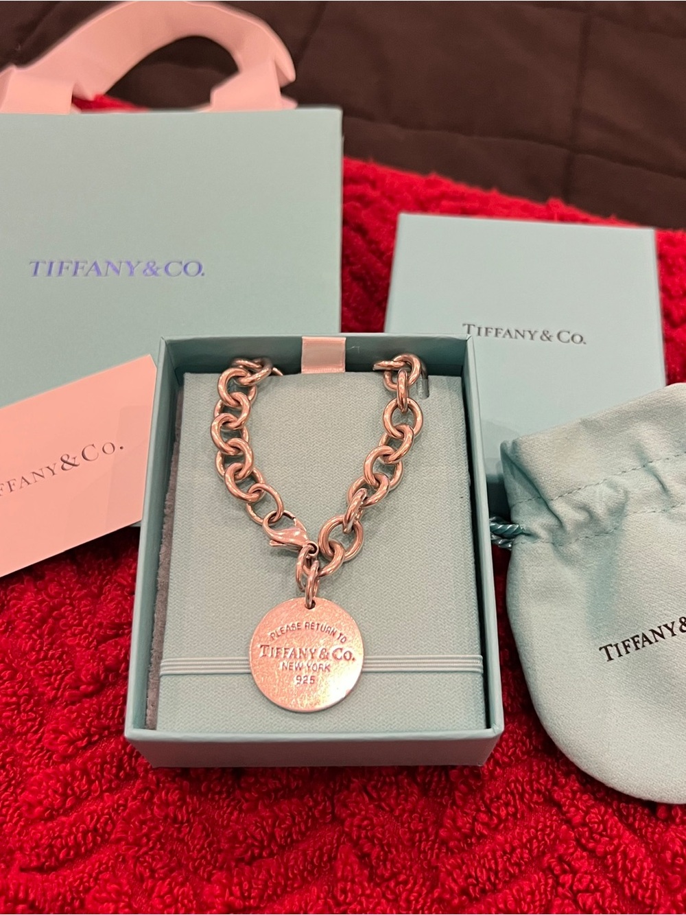 Tiffany & Co. Silver Round Tag Bracelet - Picture 5 of 5